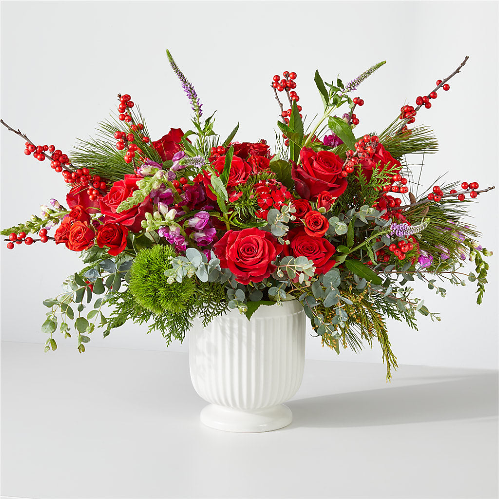 Big Red Bow Bouquet – Loop Flower Studio, Chicago IL