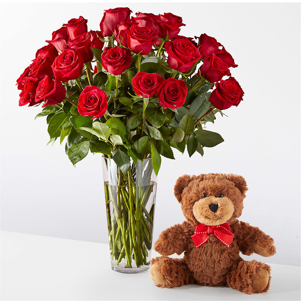 Romantic Long Stem Red Rose Bouquet Bundles – Loop Flower Studio, Chicago IL