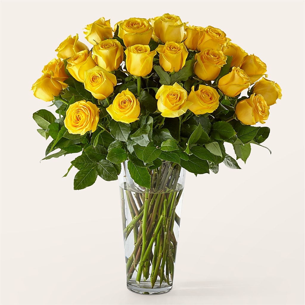 Long Stem Yellow Rose Bouquet – Loop Flower Studio, Chicago IL