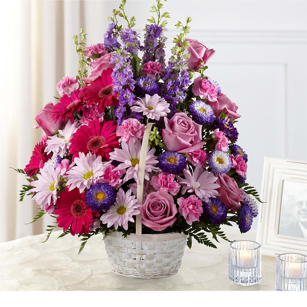 Pastel Peace Basket – Loop Flower Studio, Chicago IL