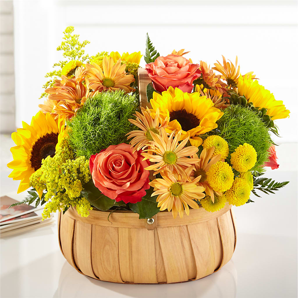 Harvest Sunflower Basket – Loop Flower Studio, Chicago IL