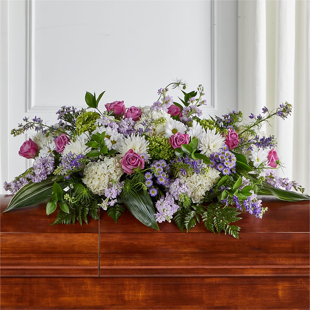 Meadows of Serenity Casket Spray – Loop Flower Studio, Chicago IL
