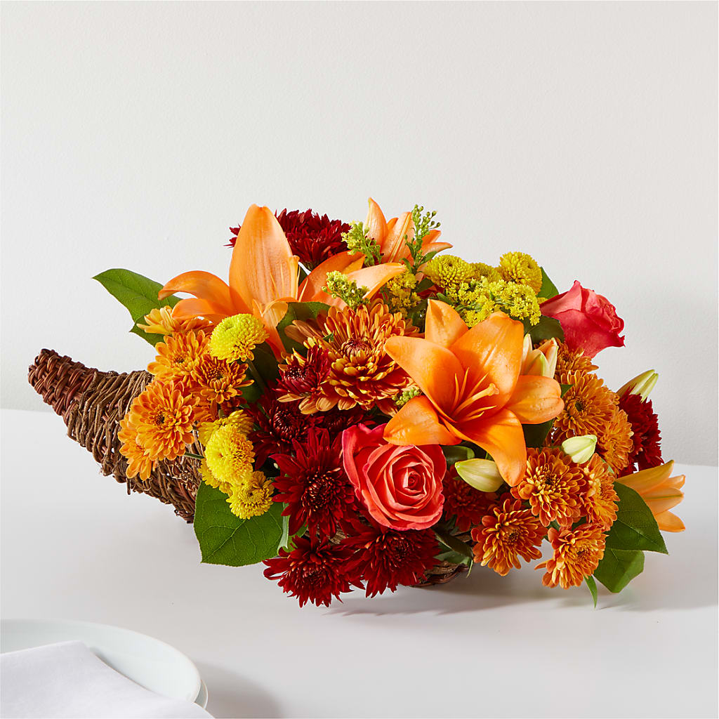 Bouquet of Blessings Cornucopia – Loop Flower Studio, Chicago IL