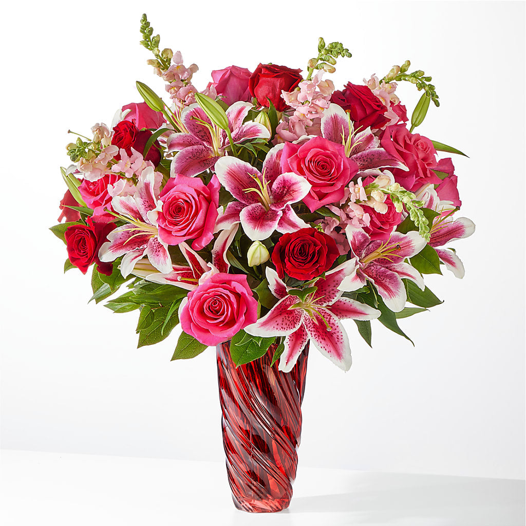 Always You Bouquet with Luxe Swirl Vase – Loop Flower Studio, Chicago IL
