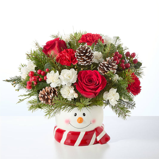 Jolly Snowman Bouquet –  Loop Flower Studio, Chicago IL