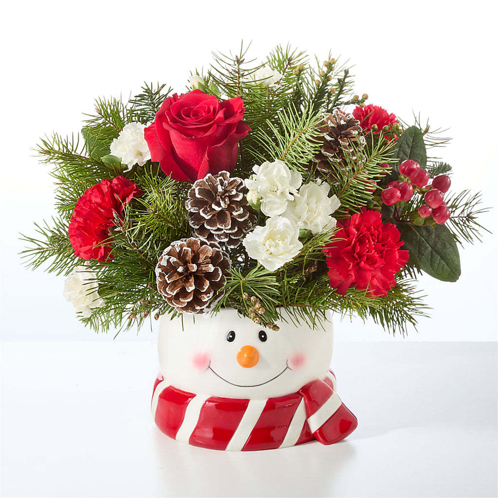 Jolly Snowman Bouquet –  Loop Flower Studio, Chicago IL