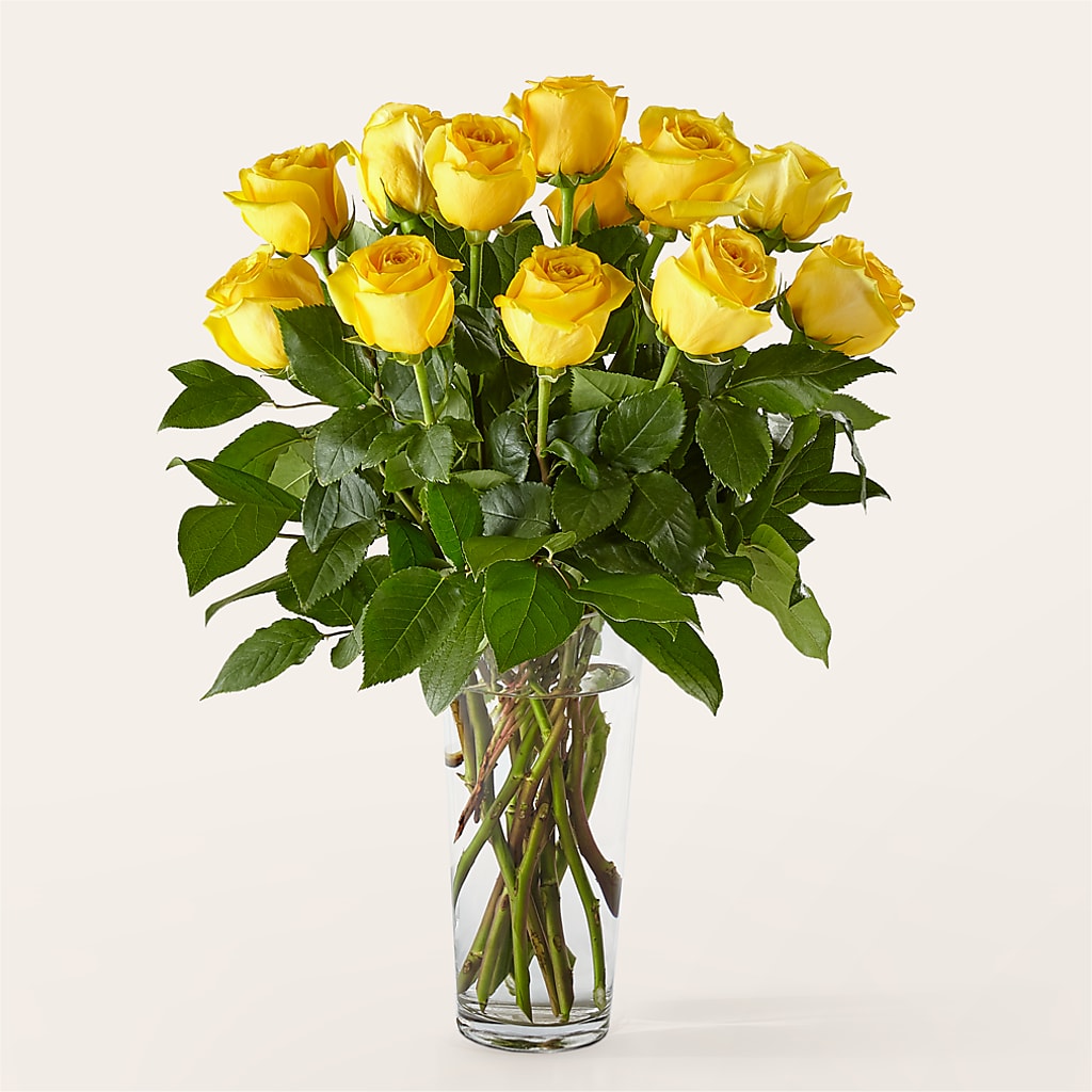 Long Stem Yellow Rose Bouquet –  Loop Flower Studio, Chicago IL