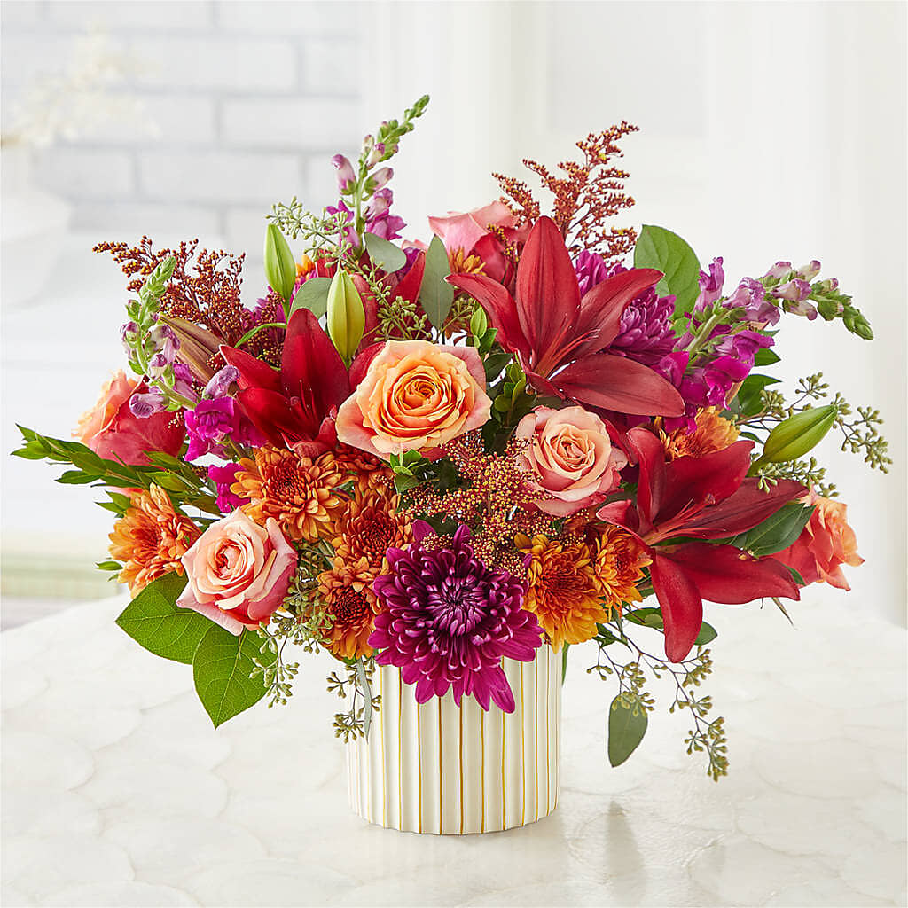 Burgundy Landscape Bouquet –  Loop Flower Studio, Chicago IL