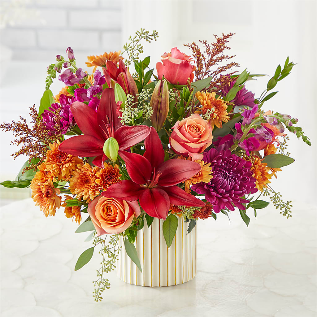 Burgundy Landscape Bouquet –  Loop Flower Studio, Chicago IL