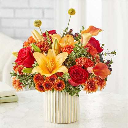 Scarlet Skies Bouquet –  Loop Flower Studio, Chicago IL