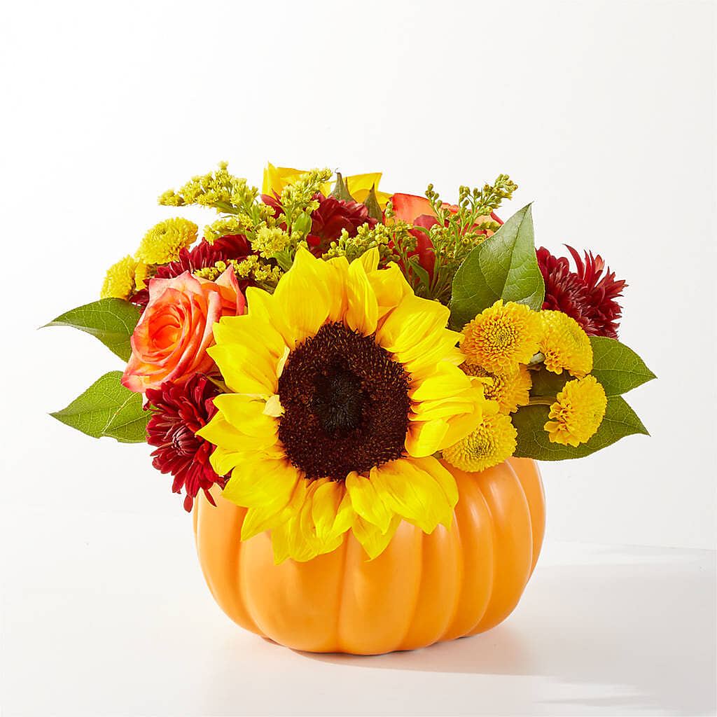 Golden Gourd Pumpkin Bouquet –  Loop Flower Studio, Chicago IL