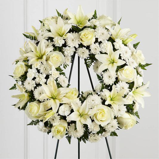 Treasured Tribute Wreath –  Loop Flower Studio, Chicago IL