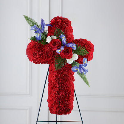 Faithful Hero Floral Cross –  Loop Flower Studio, Chicago IL