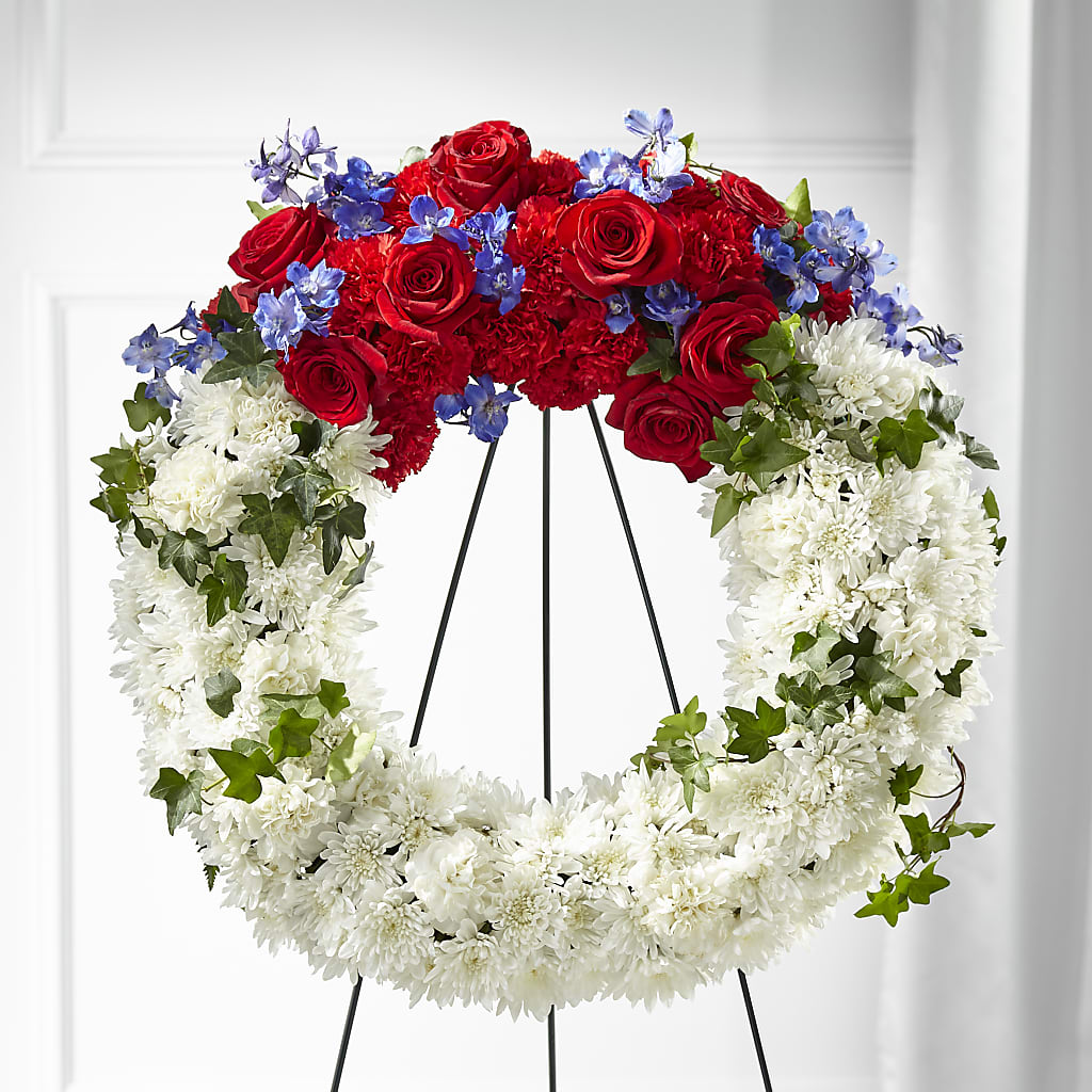 Patriotic Passion Wreath –  Loop Flower Studio, Chicago IL