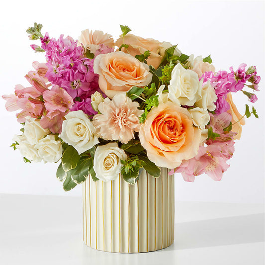 Paradise Bouquet with Ivory Vase –  Loop Flower Studio, Chicago IL