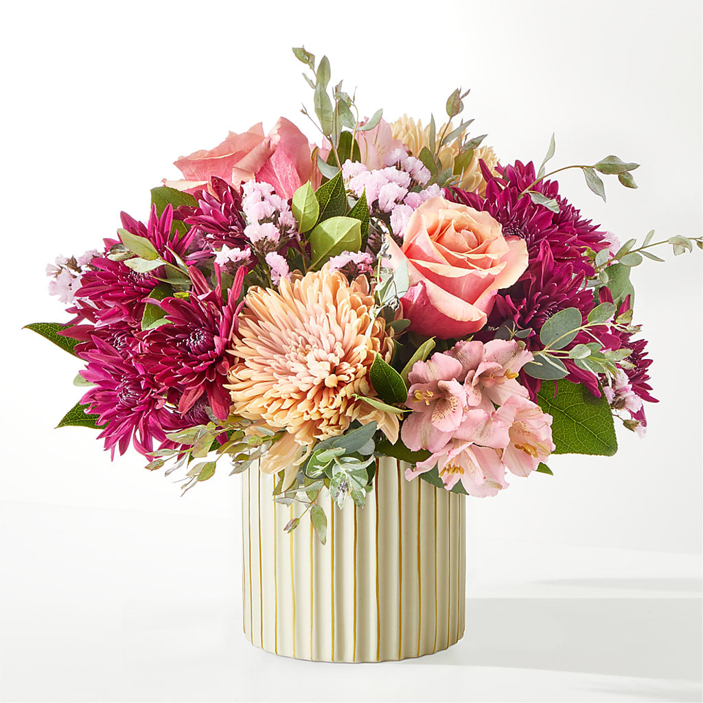Berry Cobbler Bouquet with Ivory Vase –  Loop Flower Studio, Chicago IL
