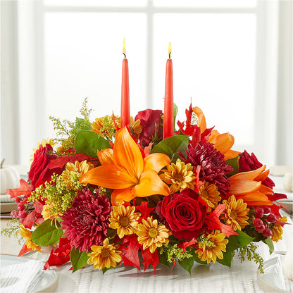 Autumn's Embrace Centerpiece –  Loop Flower Studio, Chicago IL