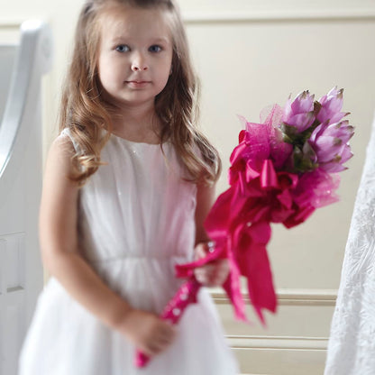 Sparkle Pink Flower Girl Bouquet –  Loop Flower Studio, Chicago IL