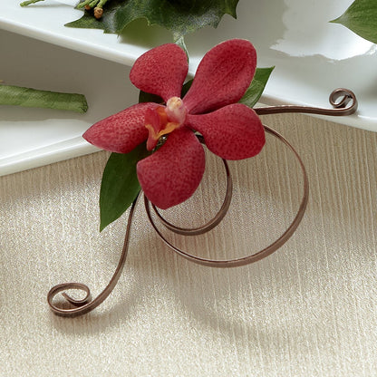 Red Mokara Boutonniere –  Loop Flower Studio, Chicago IL